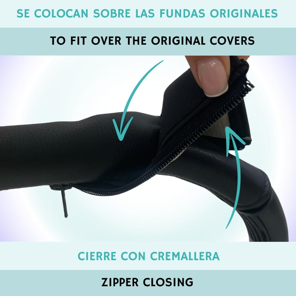 PROTEC TIF | PU Leather Cases Compatible with Bugaboo Donkey 3 & 5 | Mono | Fits over Original Cases | image number 5