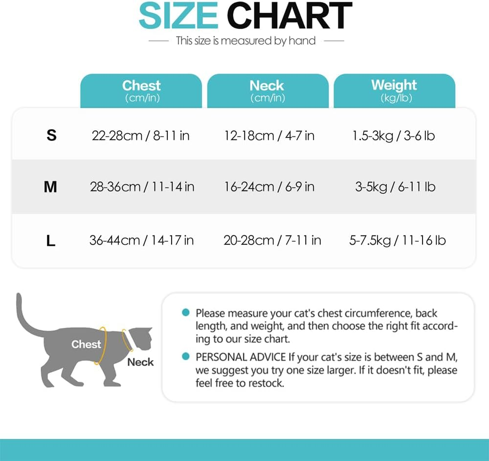 Cat Harness with Lead, Breathable Escape Proof Harness, Cat Lead Set, Adjustable Reflective Cat Mesh Vest for Cats, Kittens, Chihuahua, Rabbits image number 2