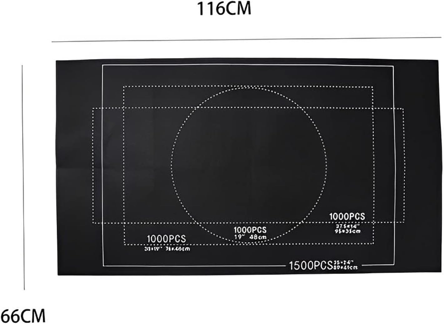 Jigsaw Puzzle Mat Roll up - Portable Felt save Mat for Puzzles Storage and Organize (26X46 Inch, up to 1500Pcs)