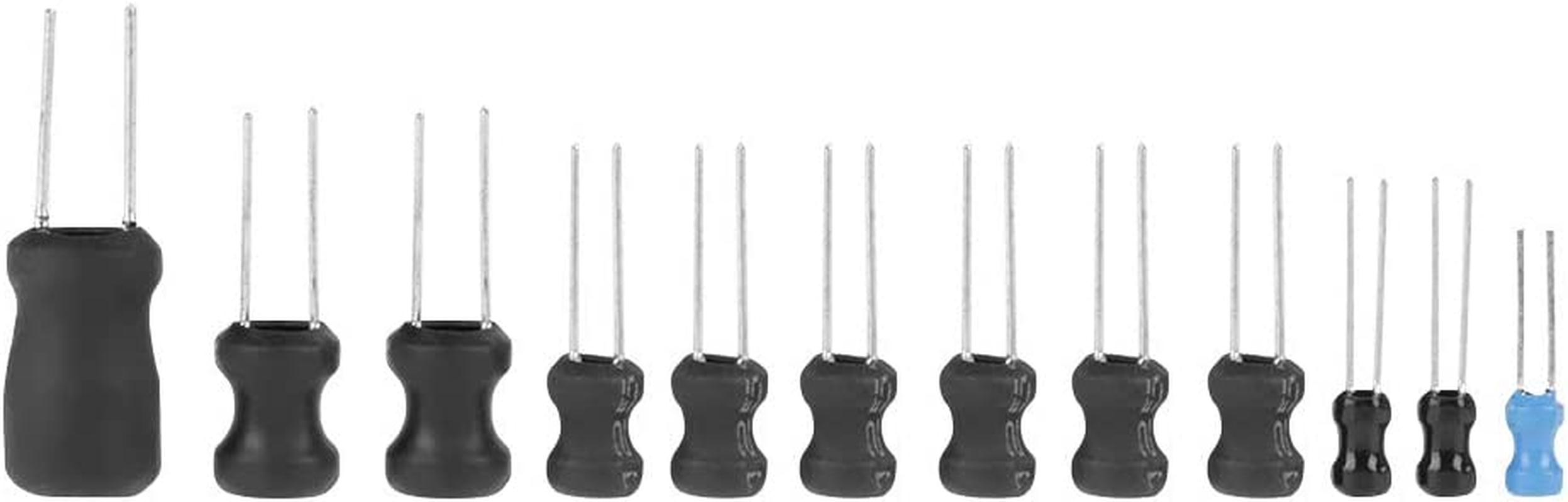 Inductors, 145Pcs 10Uh-10Mh 12 Portable Mini Values Choke Vertical Inductors Assorted Kit with Special Guide Pin Structure image number 2