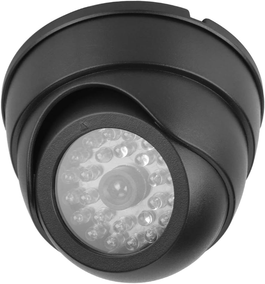 Dummy Camera, MR-18 Dummy Fake Dome Camera CCTV Surveillance Security Camera with 30Pcs IR Leds,Home Security Camera System with Flashing Led,Easy Installation image number 2