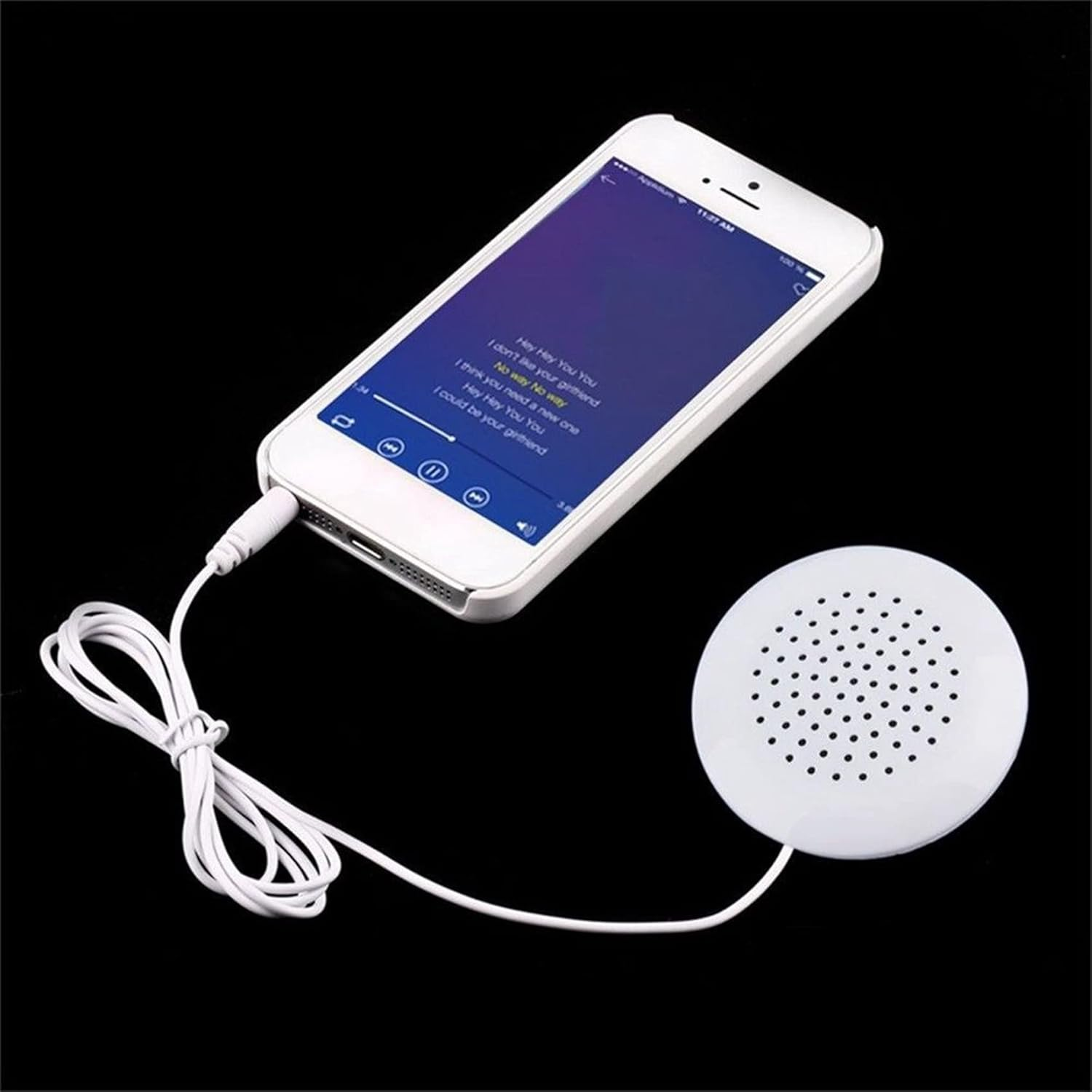 Qauffty 2X Mini White 3 5Mm Pillow Speaker for CD Radio MP3 Player image number 5