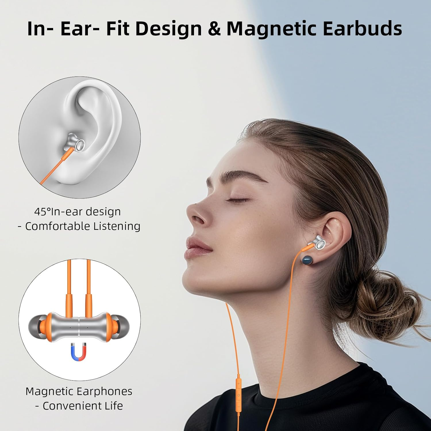 USB C Headphones with Microphone for Iphone 17 Pro Max 16E 15 Plus, USB Type-C In-Ear Earbuds Noise Isolation Hifi Stereo Wired Earphone Volume Controls for Samsung S25 Google 9 Oneplus 13 image number 4