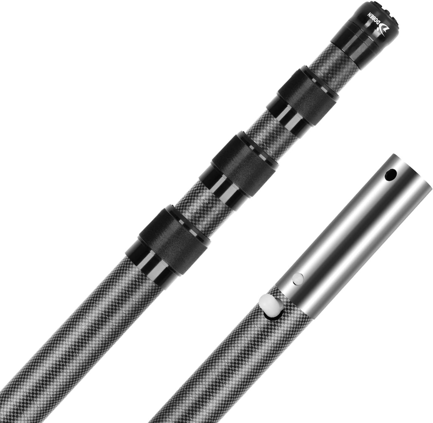 Carbon Fiber Pool Pole, 3.5M Telescoping Swimming Pool Cleaning Pole, Professional Poles for Skimmer Net, Brush, Vacuum Head