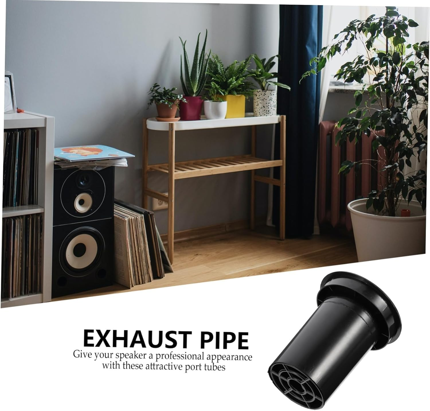 KICHOUSE 5Pcs Plastic Subwoofer Sound Guide Tube Speaker Replacement Reflex Tube for Speaker Supply image number 6