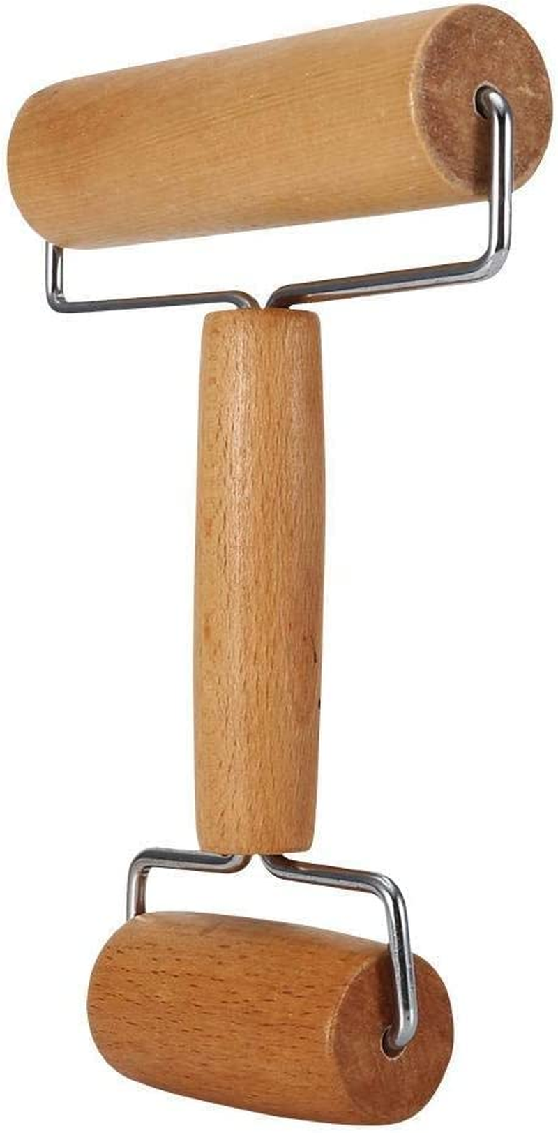 Smooth Rolling Pin - Pastry and Pizza Double Dough Baker Roller Metal Kitchen Utensils Ideal for Baking Dough, Pizza, Pie, Pastries, Pasta and Cookies image number 4