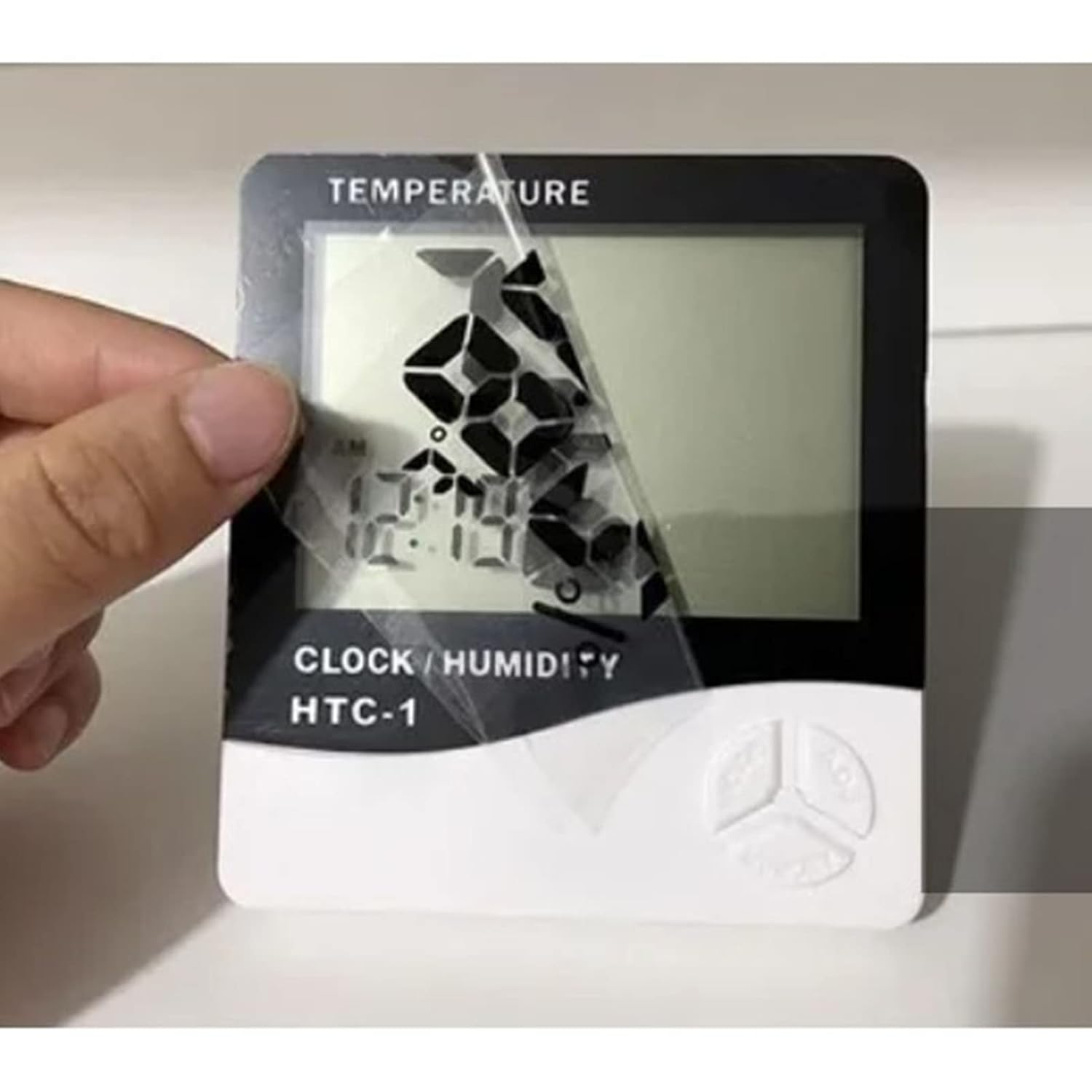 Zerodis Digital Thermometer Hygrometer with Clock Alarm, Large LCD Display, Portable Design, Simultaneous Measurement for Laboratories, Cold Chain Transportation, Storage, Easy to Read image number 2