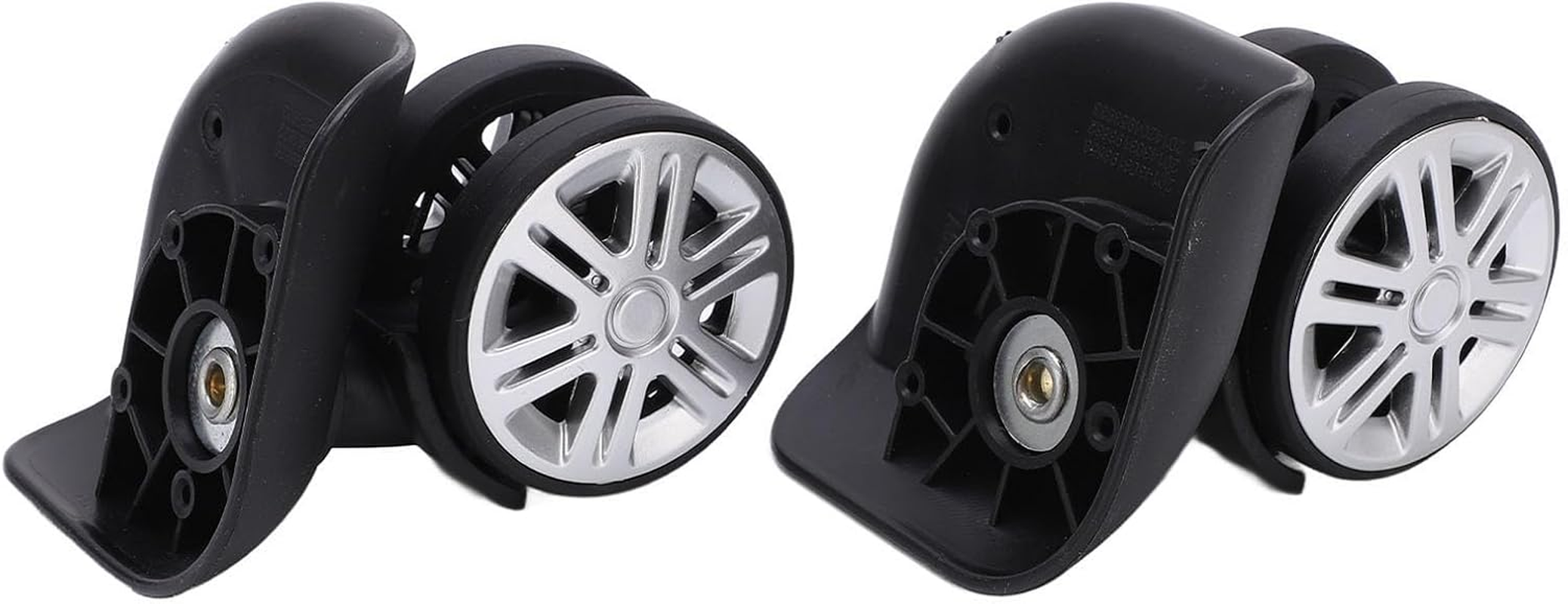 KOSDFOGE Suitcase Caster, 1 Pair Luggage Replacement Wheels Quiet Suitcase Luggage Caster Wheels Repair Parts image number 4