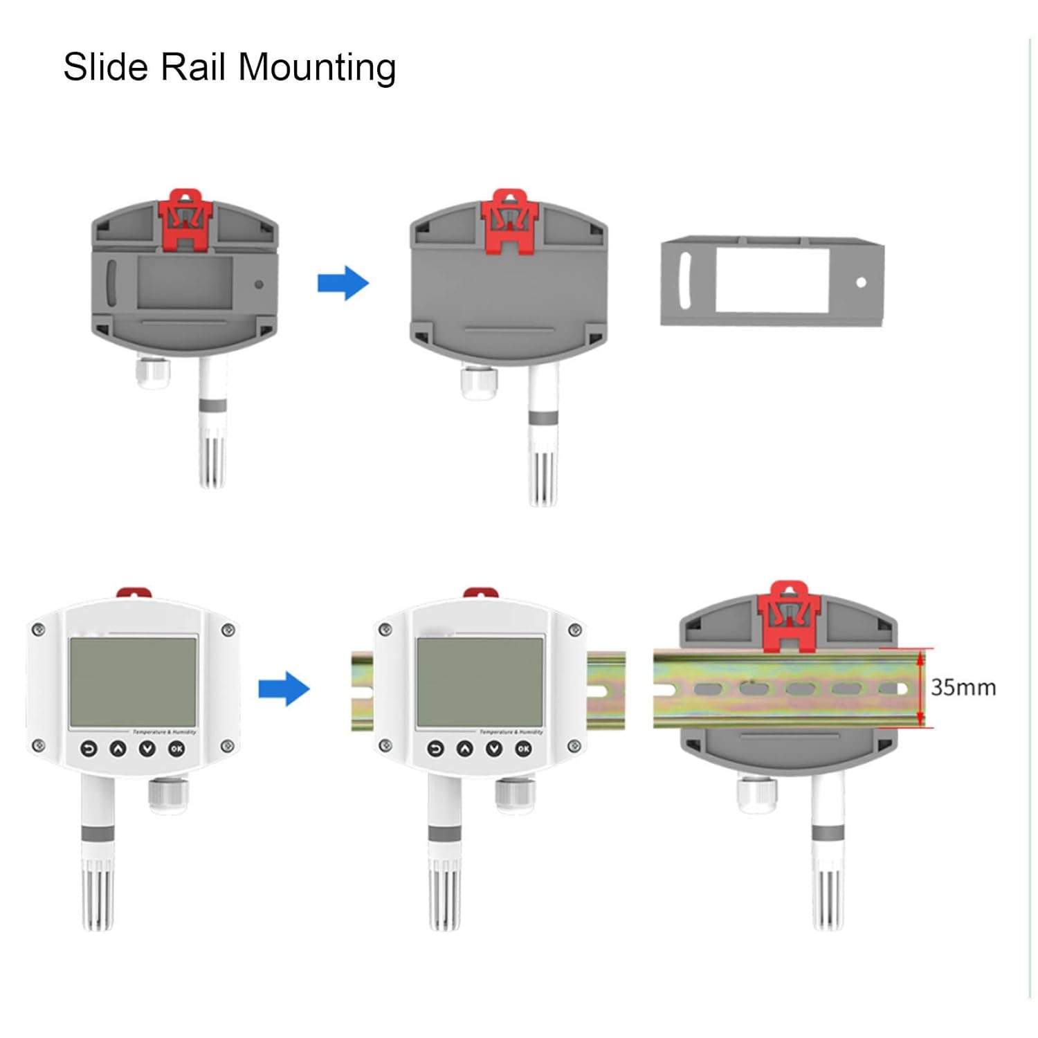 Temperature and Moisture Transfer with LCD Display, Temperature and Moisture Recognition Sensor Transmitter Module, 4~20 MA Voltage Converter Module Sensor image number 5