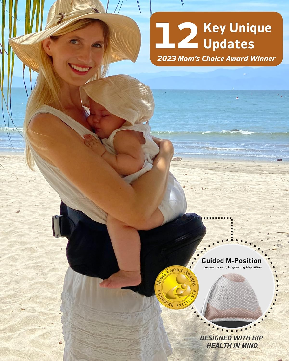 Pandanling - Baby Carrier with Hip Seat Newborn to Toddler - Mom'S Choice Award Winner, 6-In-1 Ways to Carry, Safety Certified & Ergonomic for 0-36 Months (3-35 Kg) (Black)