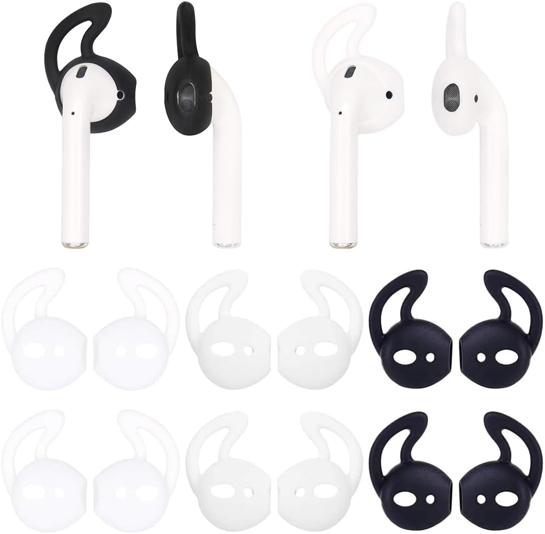 COYUN 6 Pairs of Silicone Ear Pads Compatible with Airpods Headphones, anti Drop Ear Hook for Ear Pods, Protection Headset, Non-Slip Protection, Multicoloured image number 2