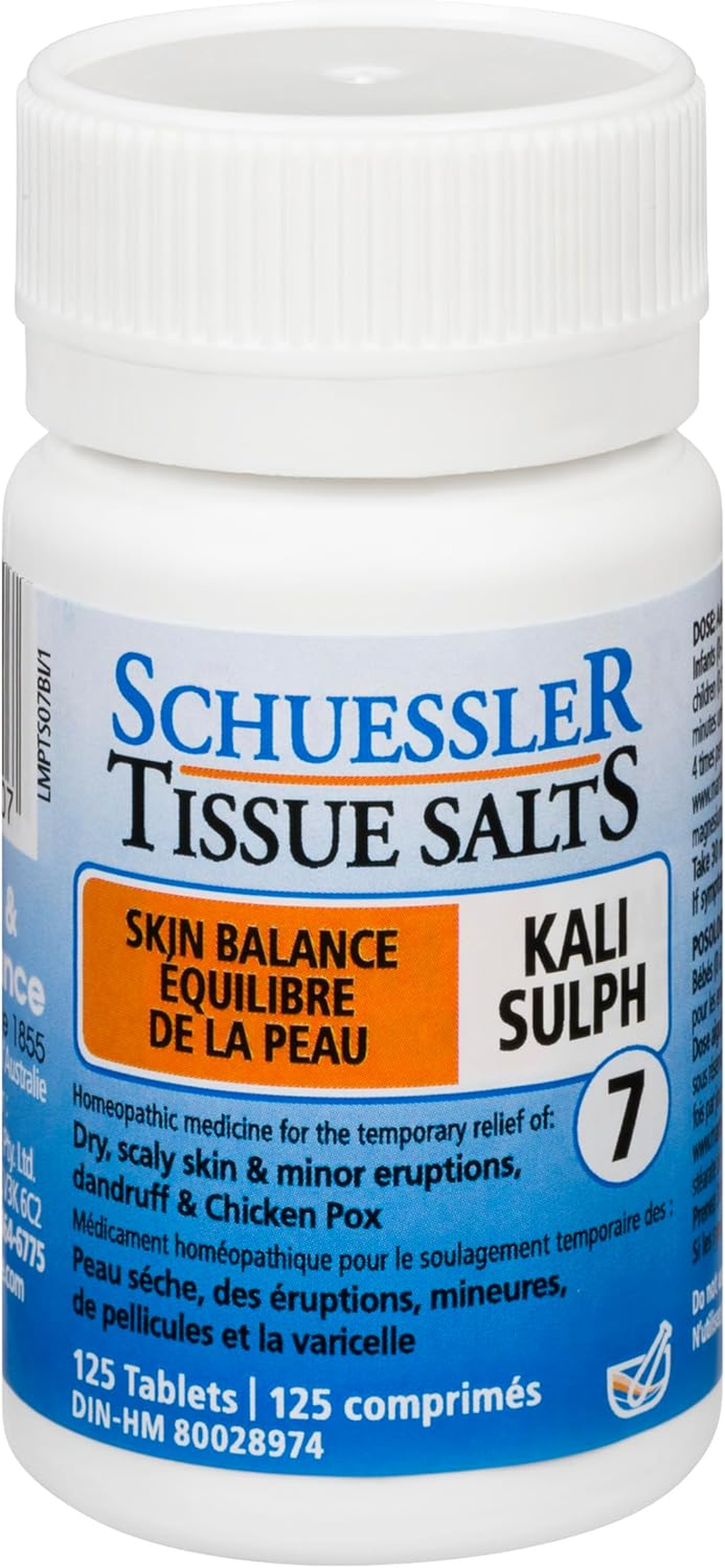 Schuessler Tissue Salts 125 Tablets - Kali Sulph - No 7 - Skin Balance image number 3