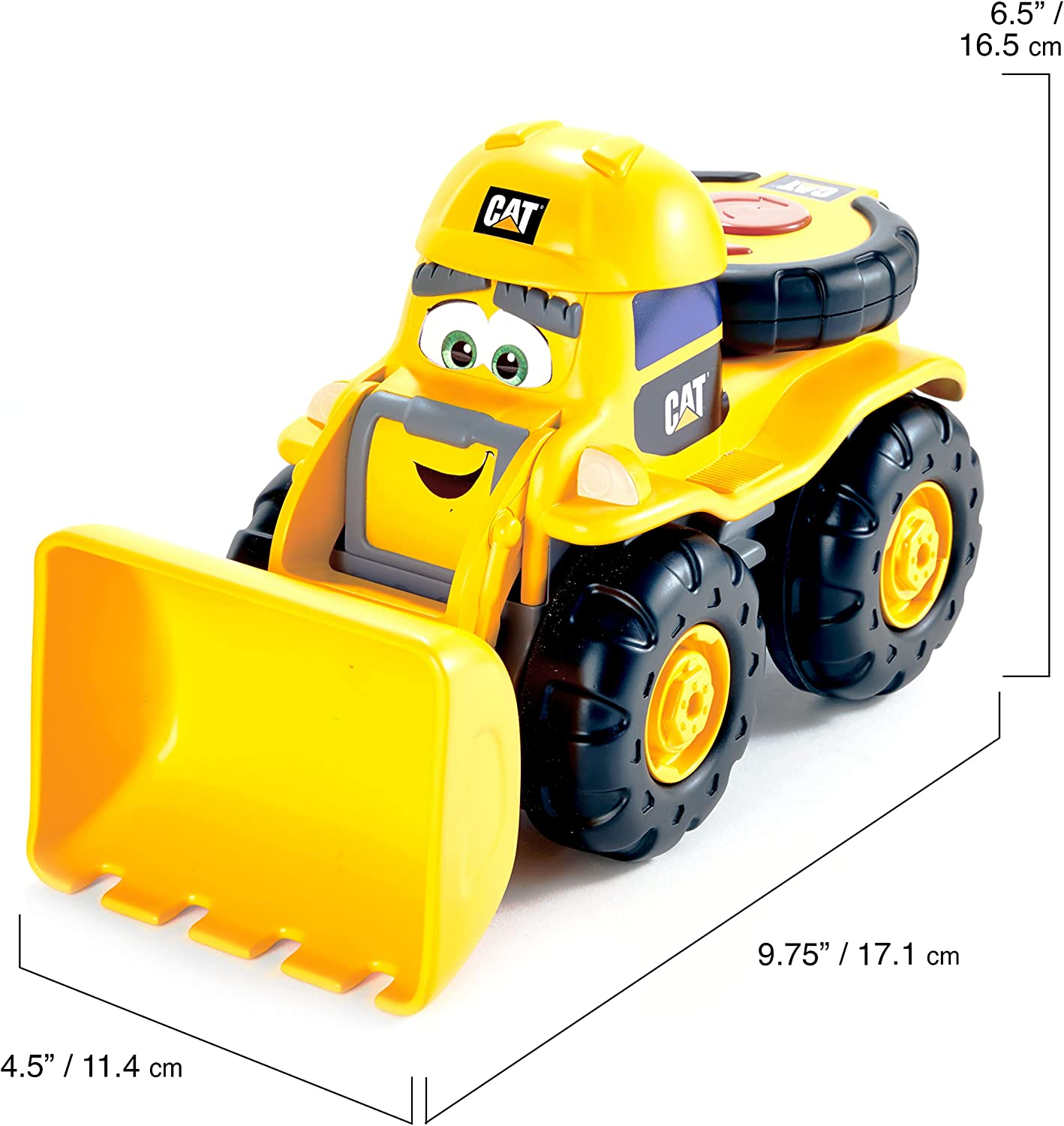 CAT Construction Toys, RC Remote Control Loader Truck - 10.5 Inch Length, Child Friendly Controller, Stowable Controller, Working Headlights - Batteries Included! image number 3