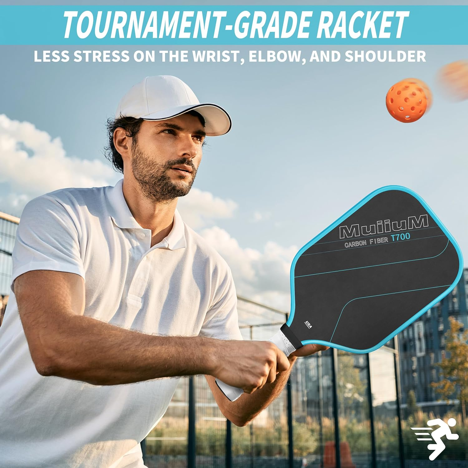 Pickleball Paddles, USAPA Approved Carbon Fiber T700 Surface, Men'S and Women'S Pickleball Pad Set image number 3