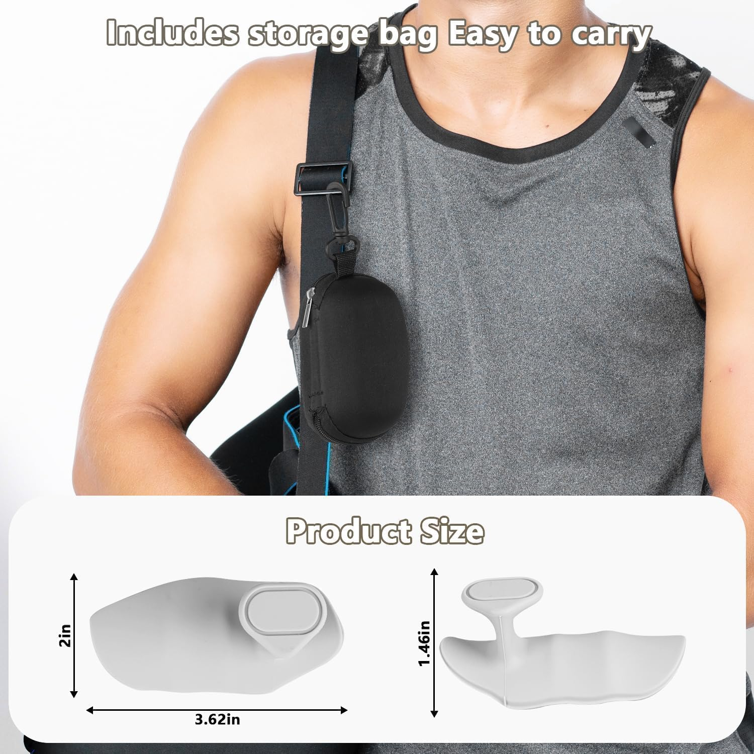 Rubber Gym Grips Fingerless Workout Grips - Ergonomic Rubber Hand Protector Gloves for Weight Lifting, Pull-Ups, Gym Training and Exercise, for Men and Women image number 3