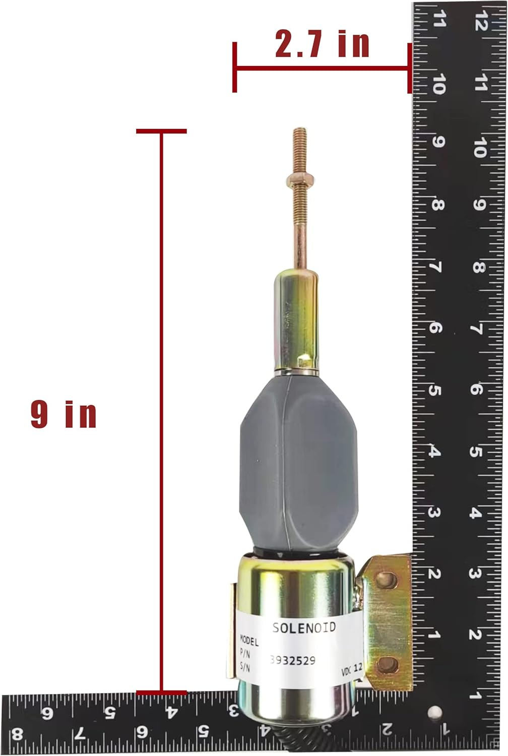 Fuel Shut off Solenoid 3930658 3932529 3935431 SA475612 J932529，Stop Solenoid Compatible with Cummins Diesel Engine 6BT5.9 4BT5.9 image number 2