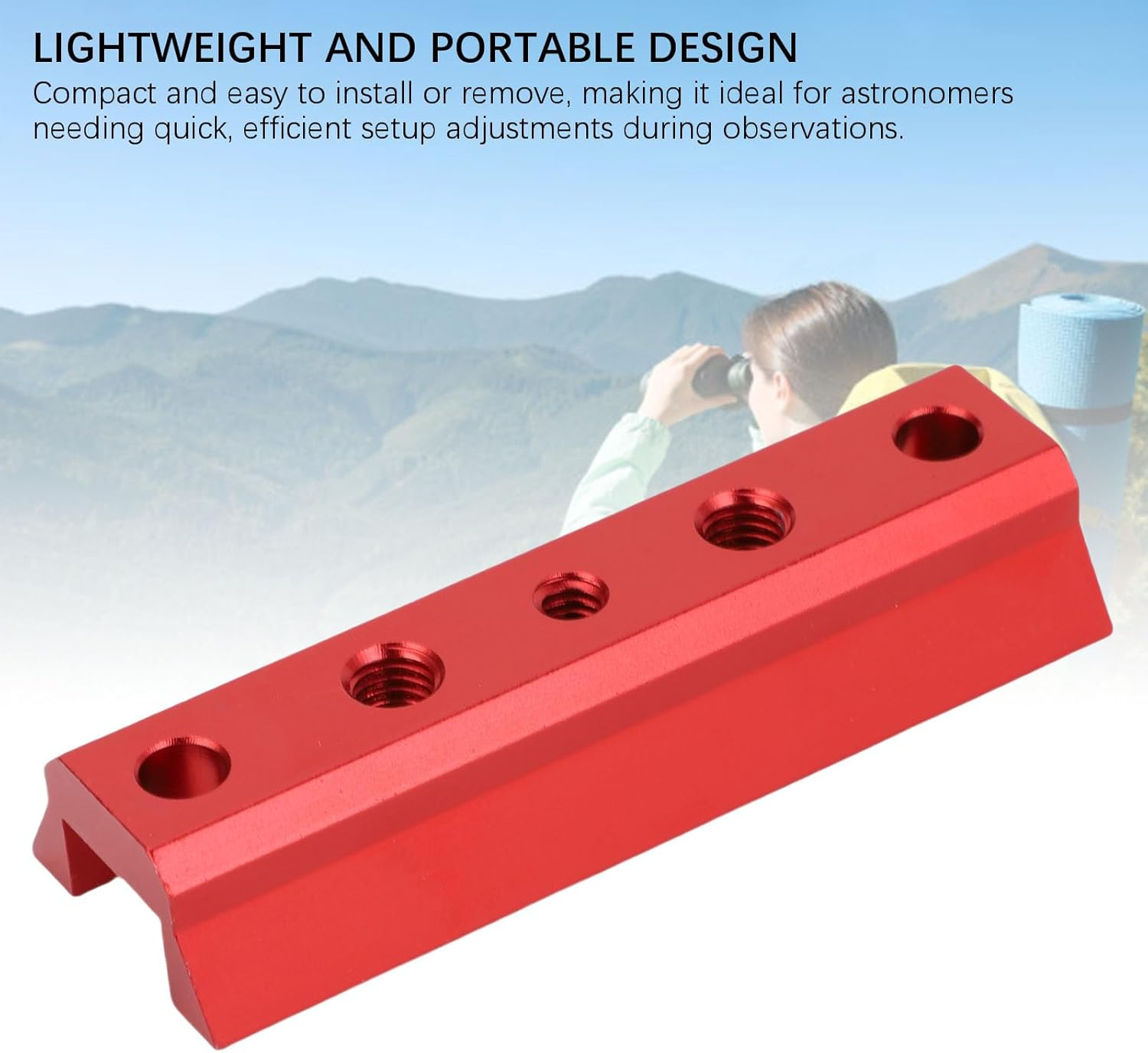 Generic Telescopes Mounting Bar, Aluminum Alloy Dovetail Mount Plate, Astronomical Telescope Mounting Adapter Base with 1/4 Inch M8 7Mm through Hole image number 3