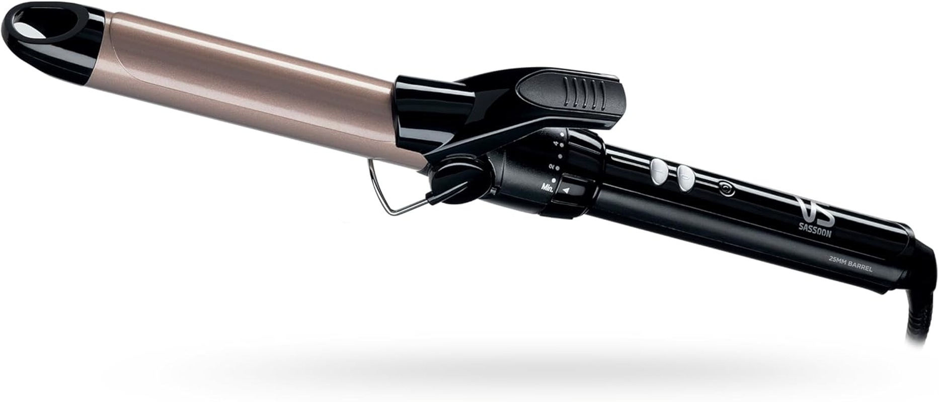 VS Sassoon Ceramic Hair Curler 25Mm Barrel &ndash; Fast Heat Up, 10 Heat Settings (135&deg;C&ndash;180&deg;C), Smooth Glide Ceramic Technology, Auto Shut-Off &ndash; Black image number 5