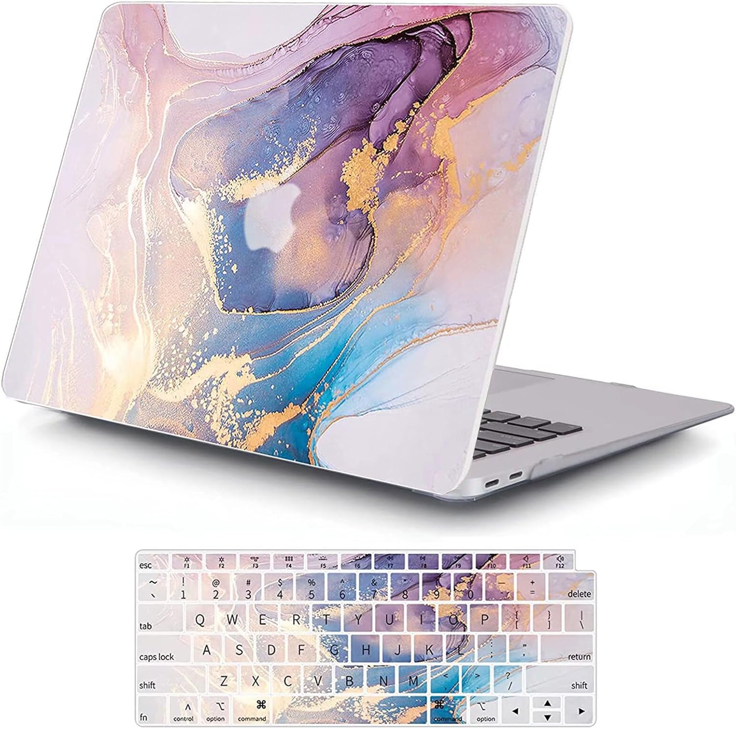 Monsdirect Case Compatible with Macbook Pro 13 Inch 2025-2016 Release M2 M1 A2338 A2251 A2289 A2159 A1989 A1708 A1706, Crocodile Print Alligator Skin PU Leather Hard Shell Case & Keyboard Cover, Pink