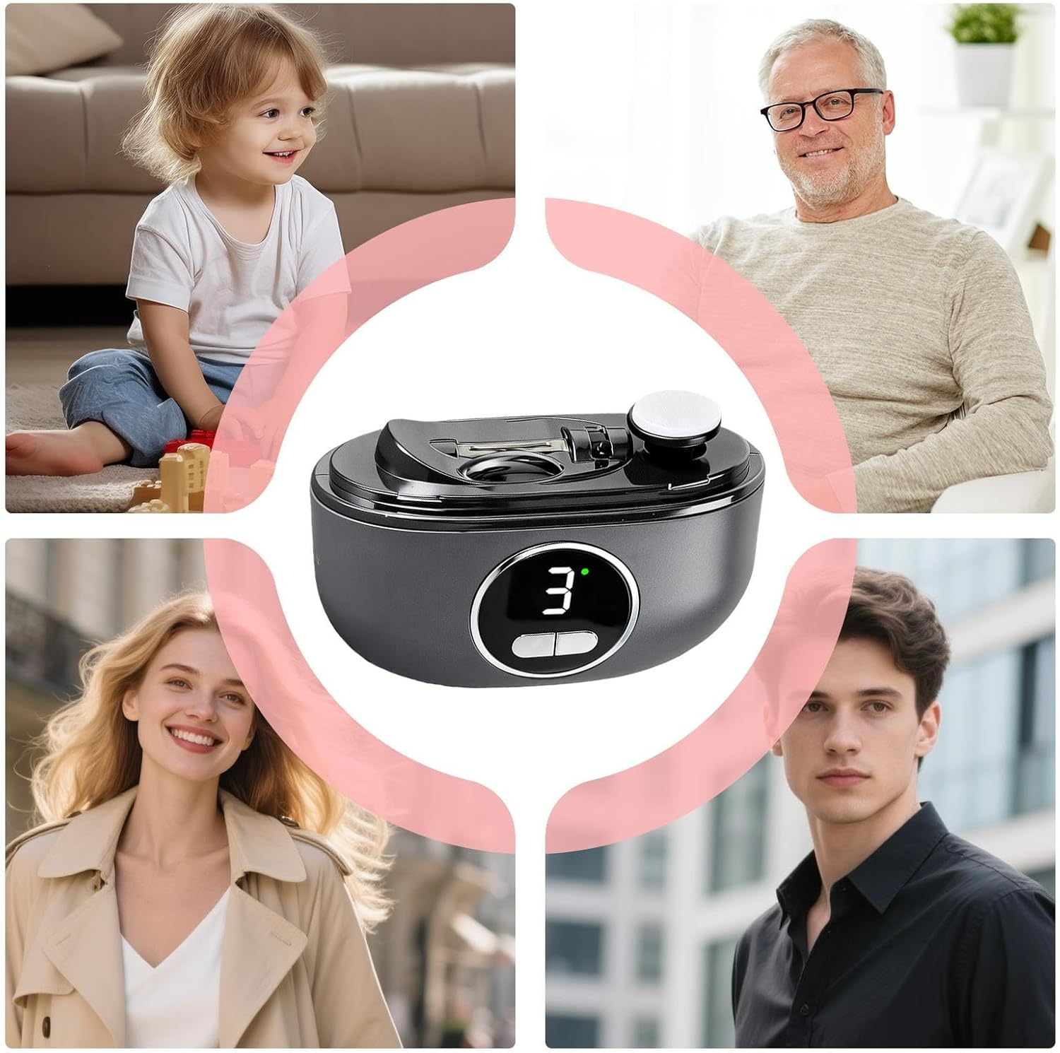 Electric Nail Clippers, Automatic Nail Clippers and Polisher 2 in 1, Cordless Rechargeable Fingernail Cutter, USB Rechargeable Quiet LED Trimmer for Friends Students Men Women Home Indoor image number 3