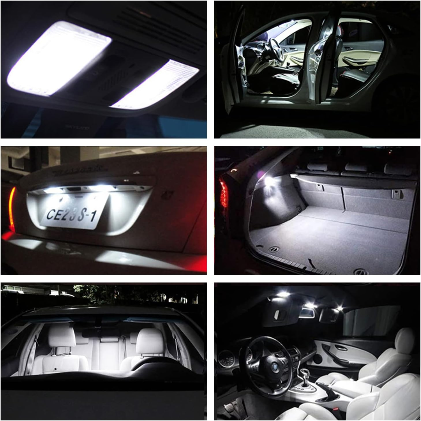 12Pcs Super Bright 6000K White LED Interior Light Kit Package for Toyota Land Cruiser 100 Series 1998 1999 2000 2001 2002 2003 2004 2006 2007 Interior Map Dome Trunk Door Light Bulbs image number 6