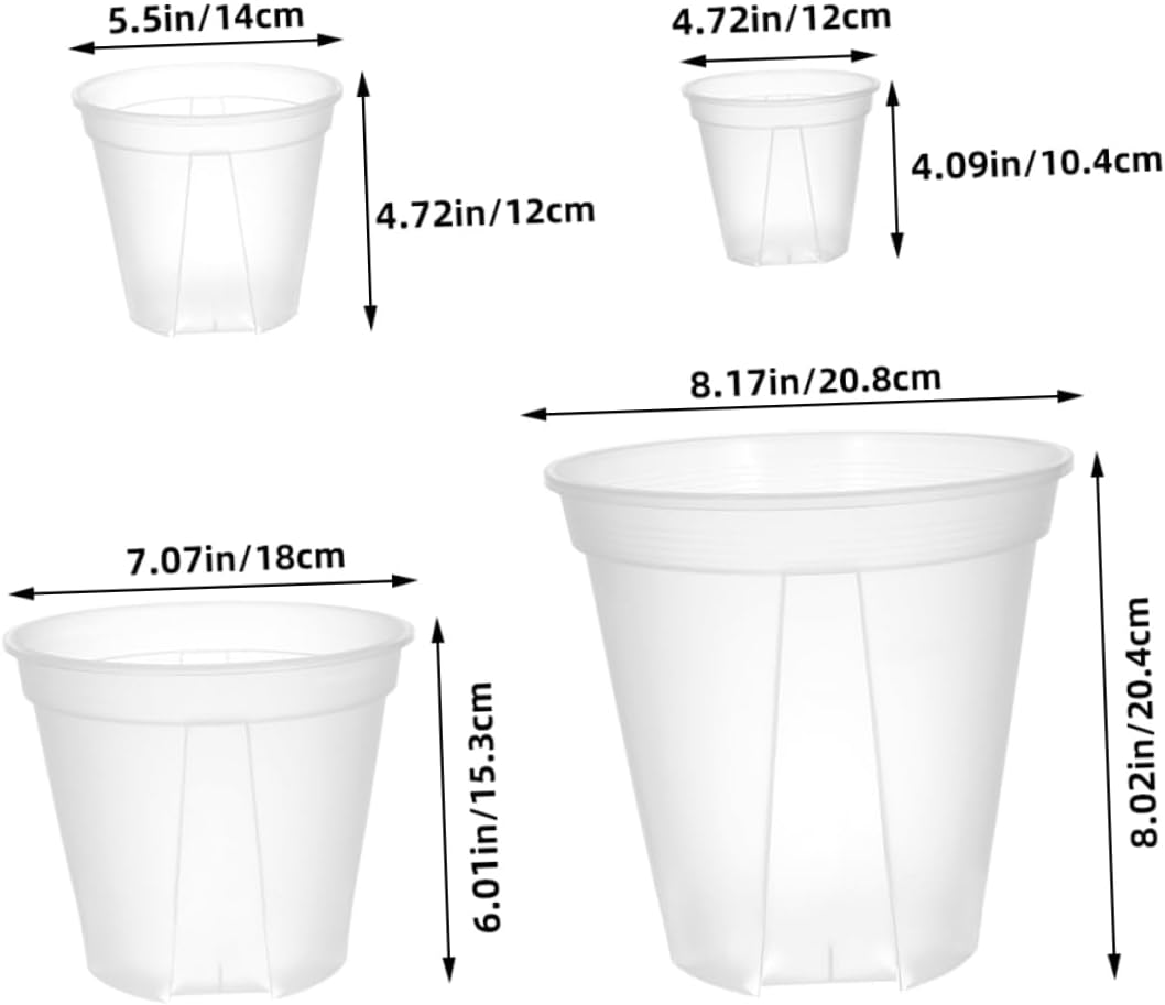 HAKIDZEL 4Sets Mountain Basin Pots Breathing Planters Easy to Use for Orchids Succulents Vegetable Gardening image number 2