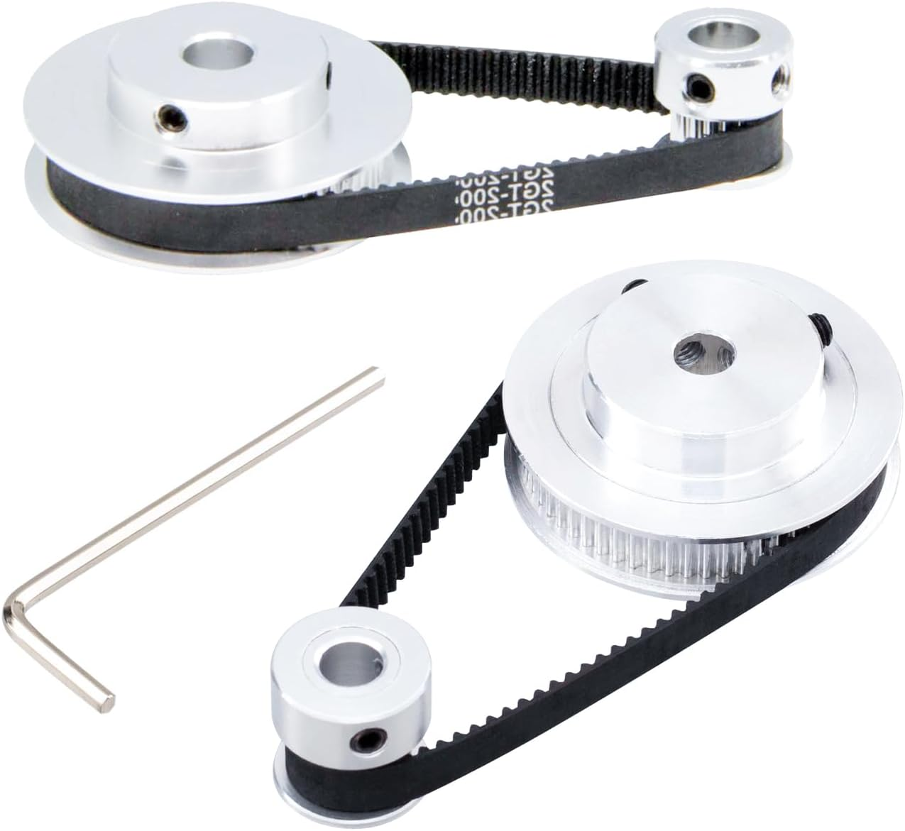 Lokkr 6PCS 3D Printer Timing Belt 2GT-6 Closed Loop Rubber Belt Set, Synchronous Closed Timing Belt, Perimeter 110Mm, 158Mm, 200Mm, 300Mm, 400Mm, 610Mm Width 6Mm for CNC Machine, Motor Belt, 3D Printer