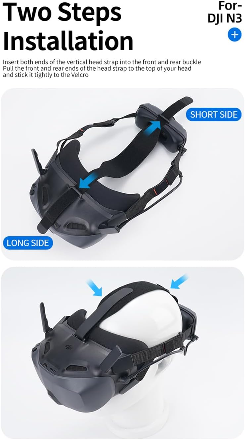 Headband Strap for DJI Goggles N3, Easy to Wear, Comfortable, Headband Belt, Decompression Headband, Protective Headwear for DJI Neo/Avata 2 Motion Fly More Combo Drone Accessories (Simple) image number 2