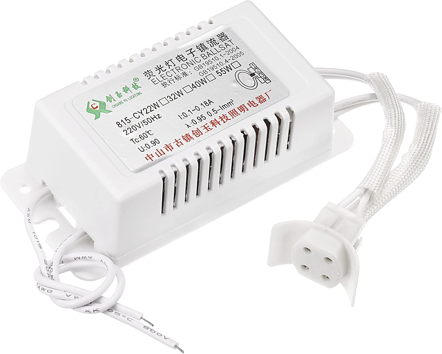 Uxcell 4X2X1 Electronic Ballast, 220V AC 22/55-Watt Ring Fluorescent Lamp Universal Ballast Tube Instant Start, Silver Tone image number 4