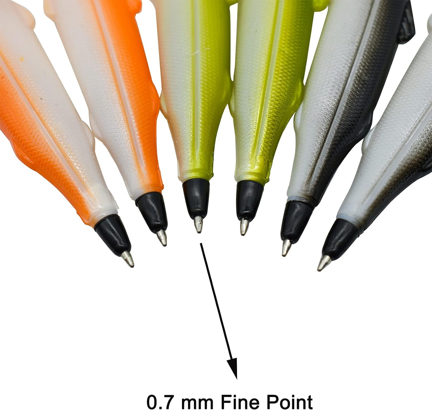 Maydahui 6PCS Fish Ballpoint Pen Creative Novelty Pens Simulation Model Black Ink for School Office Girls Fishing Enthusiast