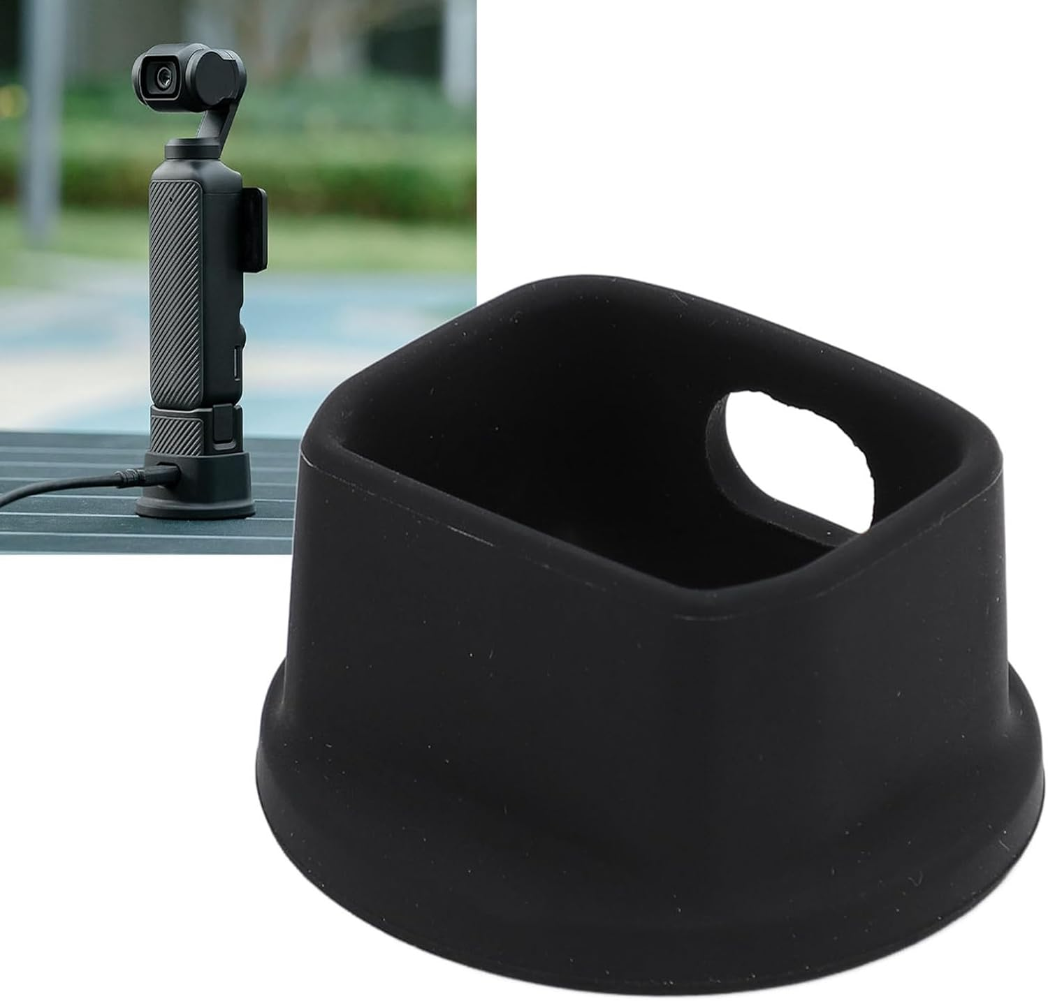 Stabilizer Base for OSMO Pocket 3, Non Slip Silicone Desktop Stand Holder for Pocket 3, Lightweight Camera Base Stand Handheld Camera Support Adapter image number 1