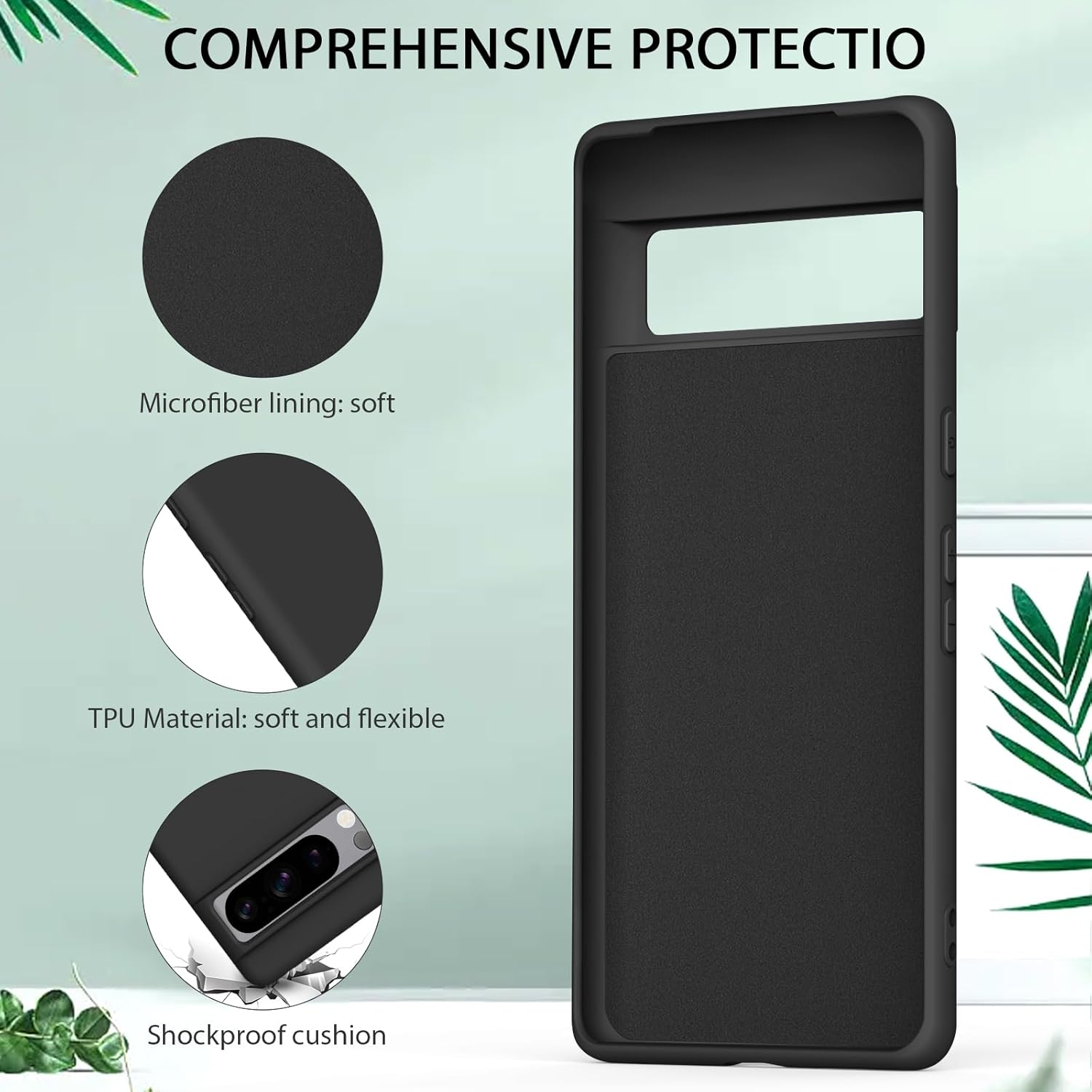 Silicone Case for Google Pixel 8 Pro Case(2023), Ultra Thin Flexible Premium Rubber Full Body Protection Anti-Fingerprint Dust-Proof Shockproof Anti-Scratch for Pixel 8 Pro Cover image number 6