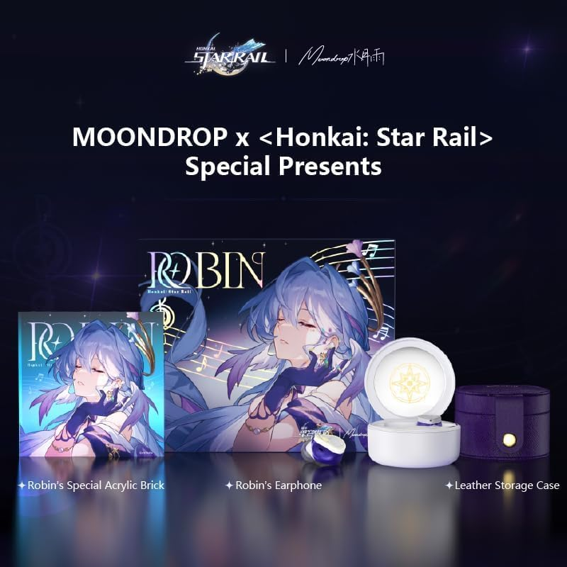 Moondrop Robin Earphone Honkai Star Rail Robin'S Earphones TWS Hybrid Dynamic Driver + Planar Driver ANC TWS Earphones image number 6