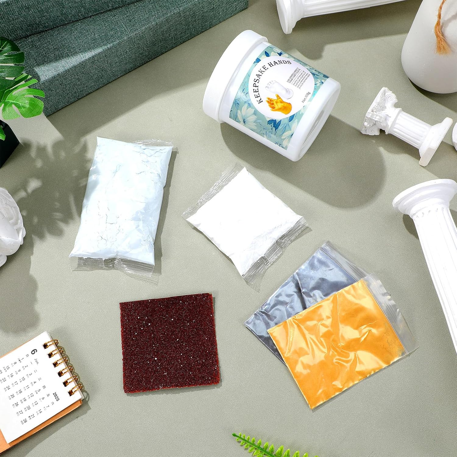 DOITOOL Baby Keepsake Hand Casting Kit Infant Hand and Foot Molding DIY Keepsake for First Birthday Christmas Baby Shower Party Newborn New Mom Gifts image number 2