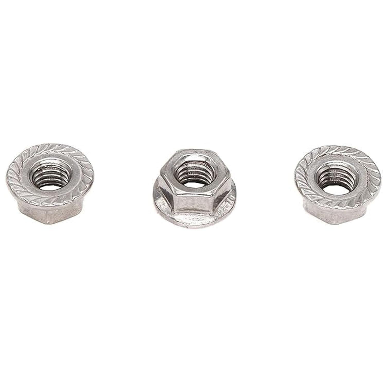 185PCS 7 Metric Sizes 304 Stainless Steel Hex Flange Nuts Assortment Kit M8 X 1.25Mm Serrated Flange Nuts -M3, M4, M5, M6, M8, M10, M12 image number 6