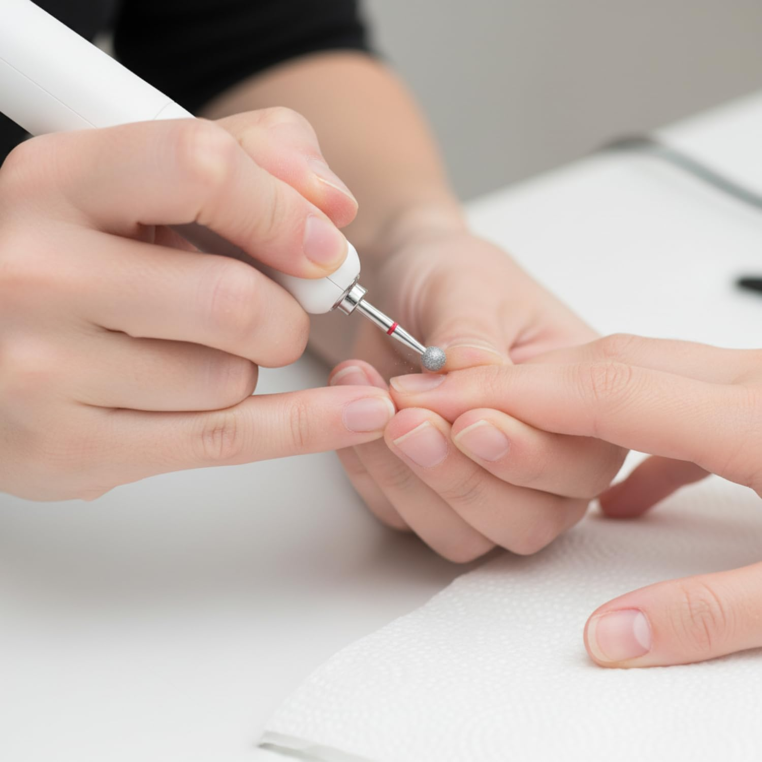 6Pcs Ball & Cuticle Nail Drill Bits Set for Manicure Pedicure, Electric Nail File Machine Accessories with 2.3-5.0Mm Heads, Professional Grooming Kit for Salon Home Use - CRFY image number 1