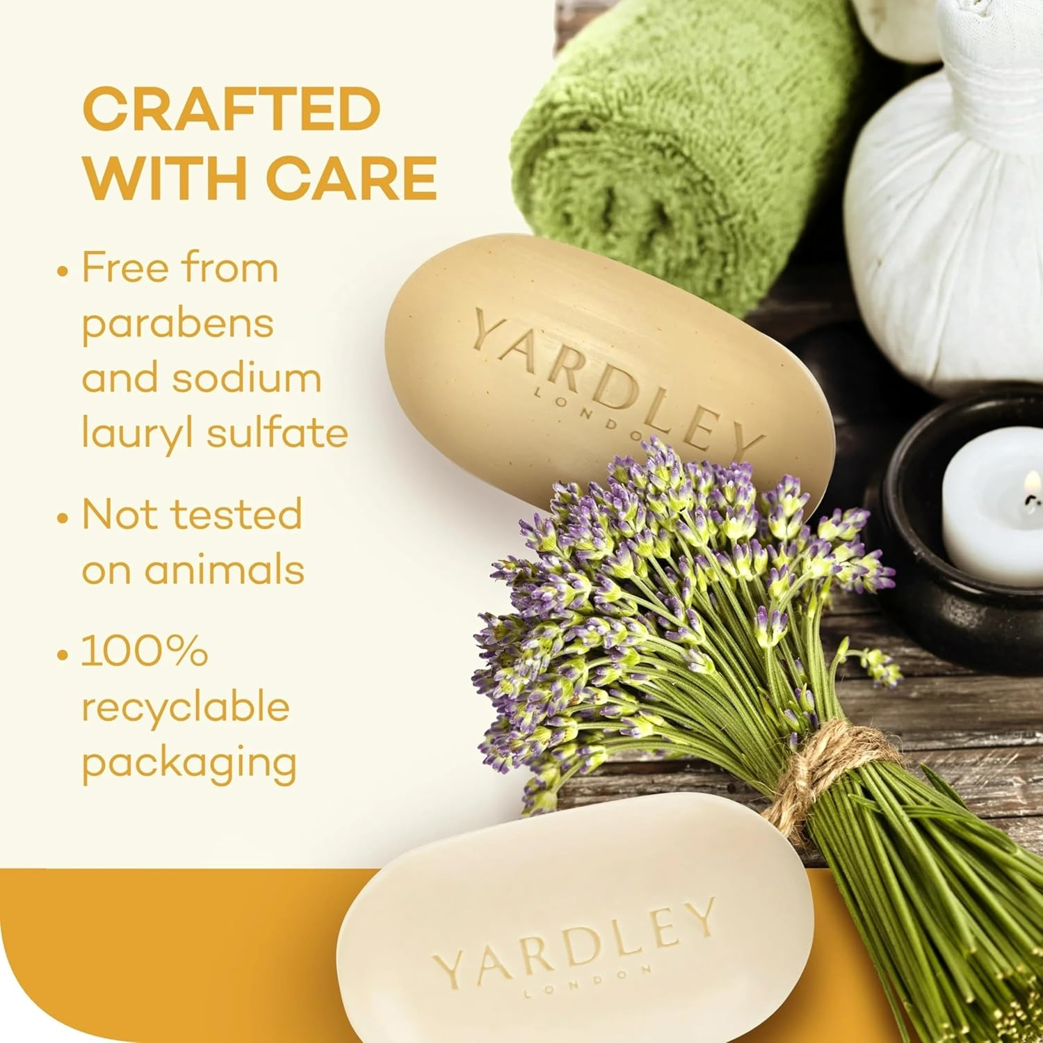 Yardley Oatmeal and Almond Naturally Moisturizing Bath Bar (Pack of 20) image number 5