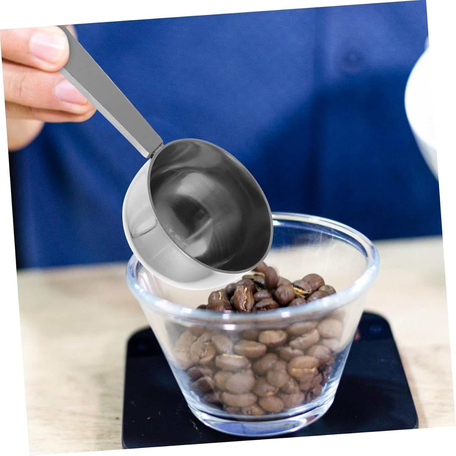 DONFAMDS 2Pcs Professional Espresso Coffee Press Accessories Tampers Bean Spoons Stainless Steel for Coffee Tea image number 4