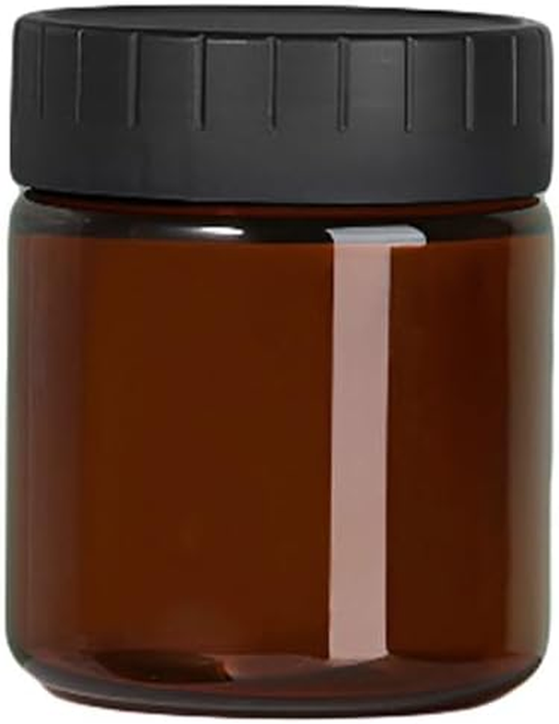 High-Quality PET Plastic Cream Bottle - 10PCS, 60ML/100ML/120ML, Double Layer Container for Cosmetic Creams, Skincare, and Lotions, Amber Brown Jar with Secure Black Lid