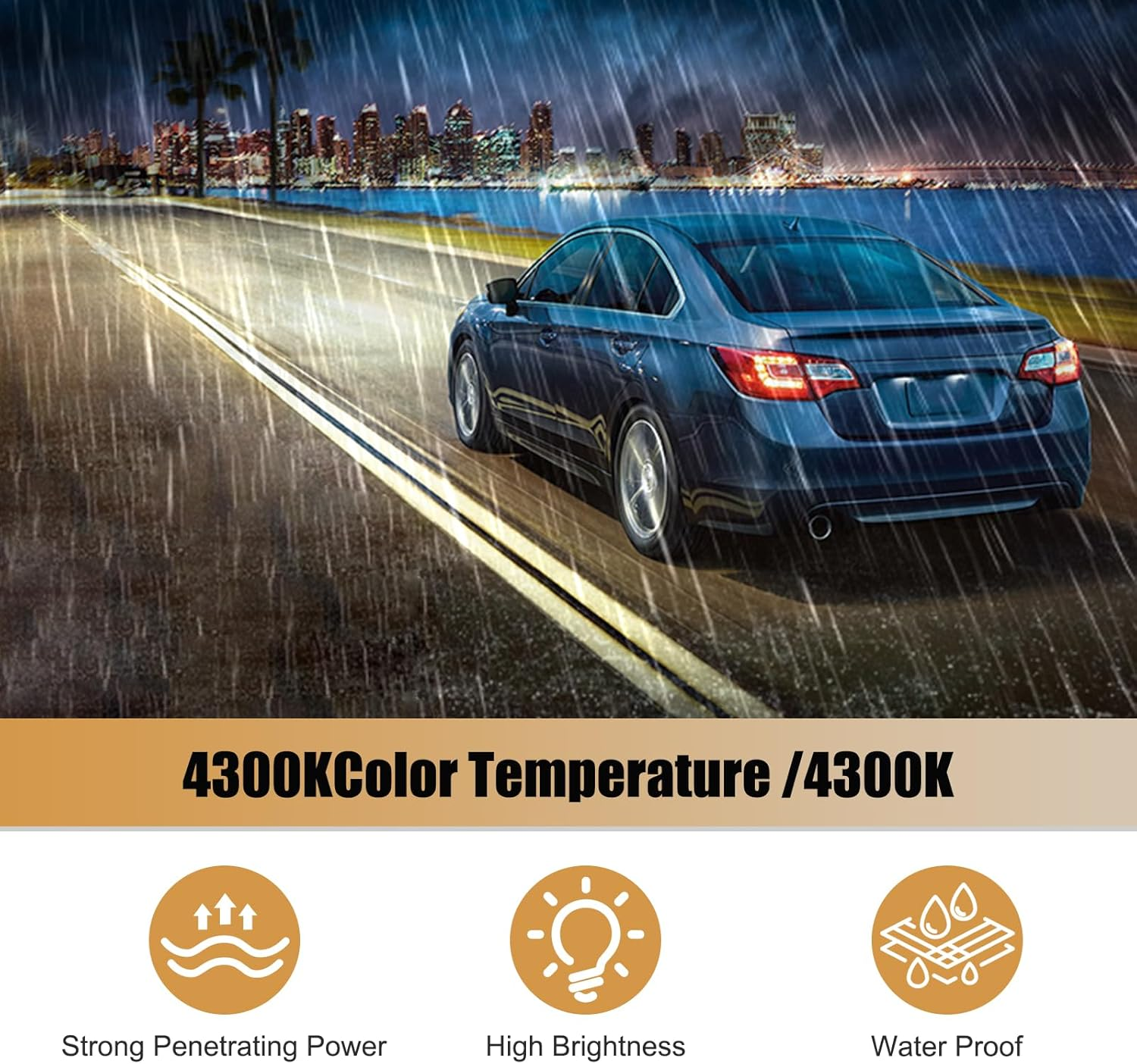 2 PCS Car Halogen Fog Light Bulb, PSX24W 3200-3500K Clear Light Source Uv-Resistant Quartz Glass Steering Brake Light, Lighting Replacement Modification Accessory, for Most Cars (White)