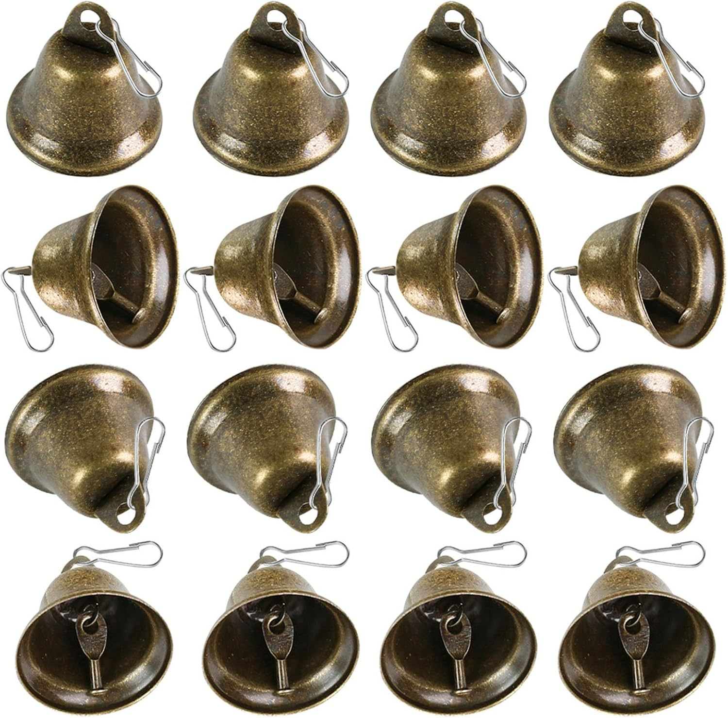 Bigotters Silver Jingle Bells 50 PCS 1 Inch Bulk Christmas DIY Bells for Crafts Gift Decorations
