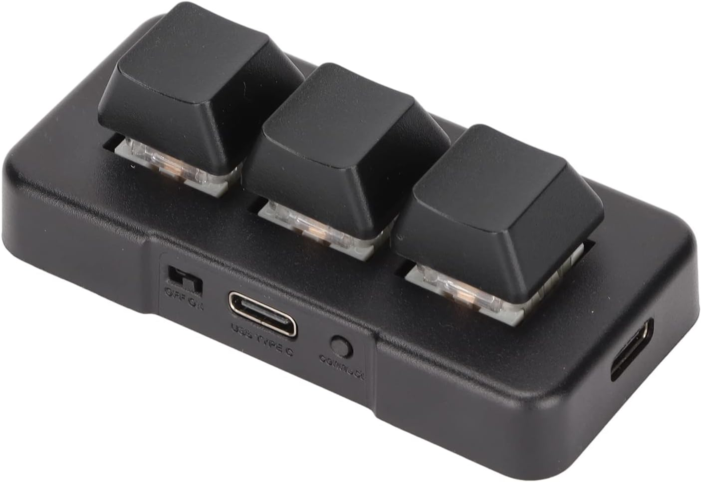 3 Key Keypad, Macro Keypad for Computer, Mechanical Gaming Keyboard USB Game Keyboards Wired RGB Keypad with Programmable Desig (Black) - White image number 7