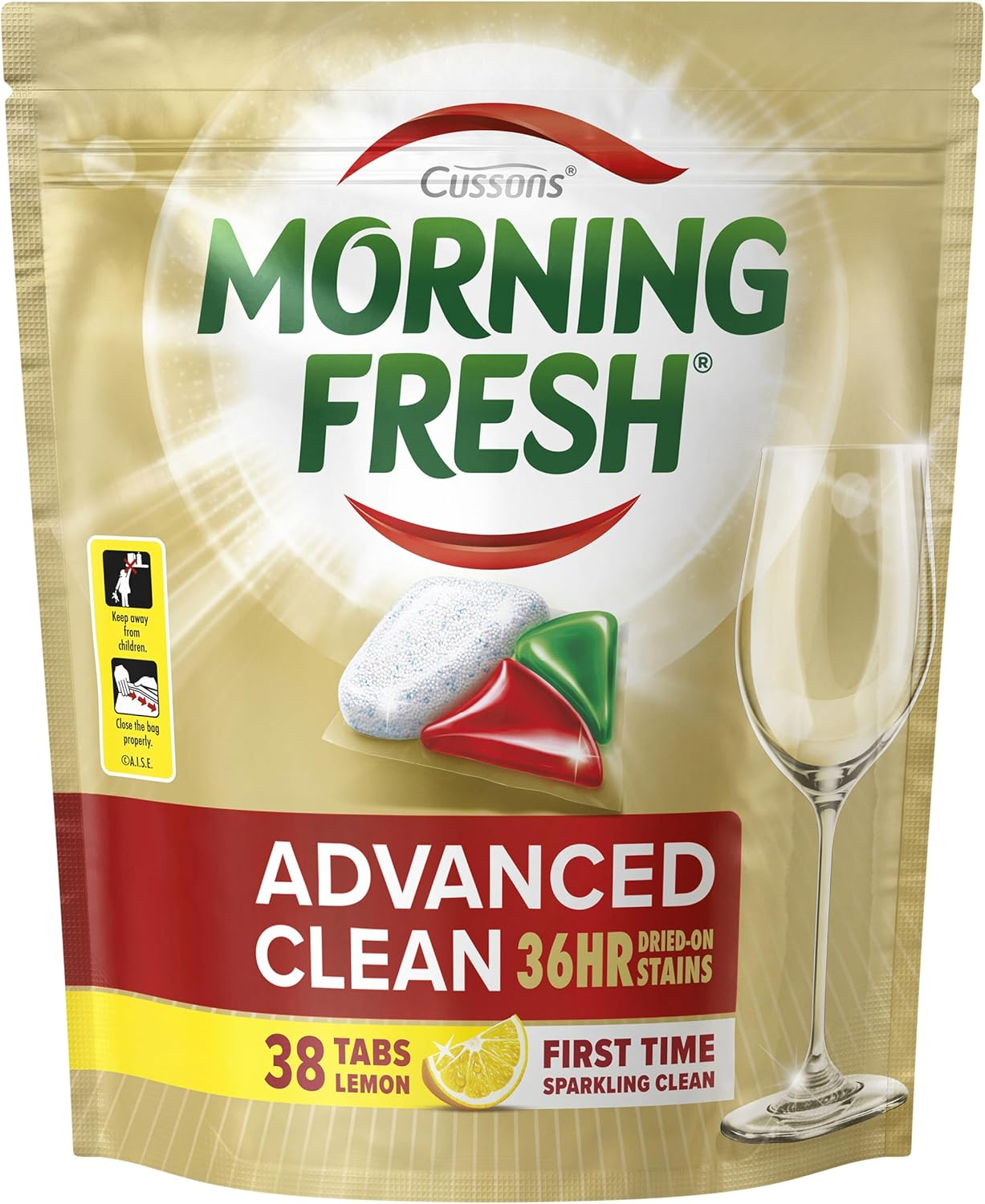Morning Fresh Advanced Clean Lemon Dishwasher Tablets, 1 Kg (84 Tabs) image number 2