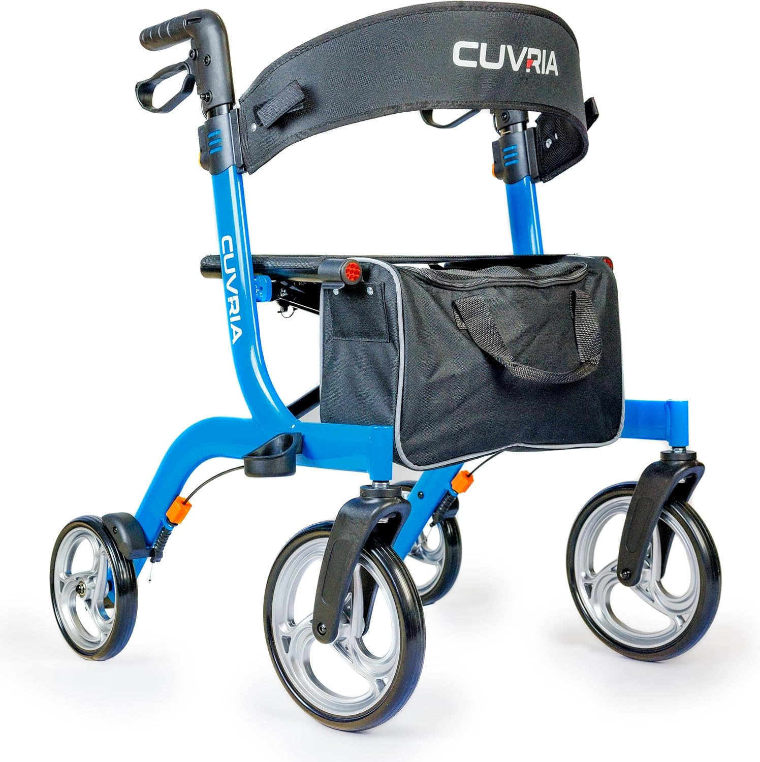 Australia Rollator|4 Wheel Walkers with Seat and Brakes for Seniors, with Seat, Backrest, Basket, Large Wheels, Lightweight Mobility Walking Aid Support up to 136 Kg, Ideal for Senior or Individuals with Mobility Challenges - Blue (Blue)
