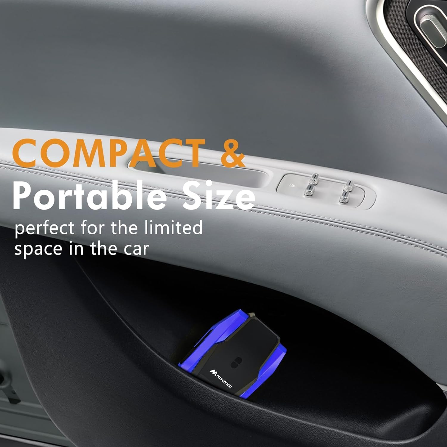 Portable Tire Inflator Air Compressor 12V DC, Auto Tyre Pump with LED Light Car Accessories, Digital Air Pump for Car Tyres, Suv,Basketballs,Bicycles,Swimming Rings (Blue) image number 4