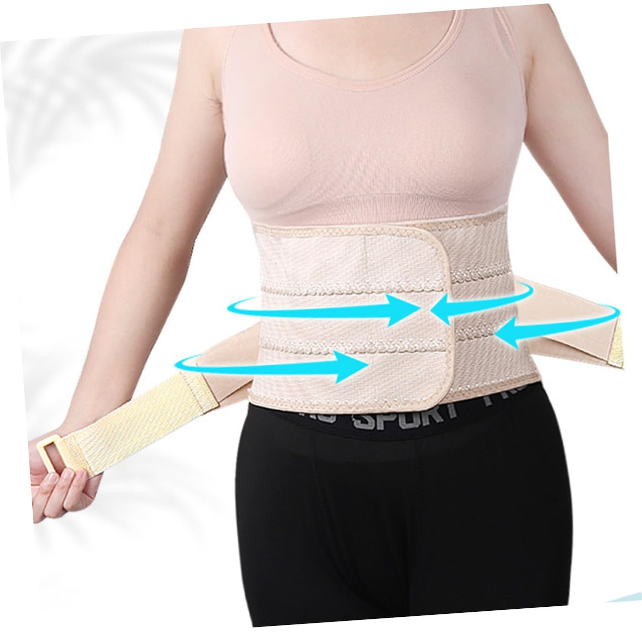 Postpartum Waist Trainer Maternity Belly Band with Steel Boning Breathable Cotton Abdominal Wrap for C-Section Waist Slimming Girdle for Women after Pregnancy image number 6