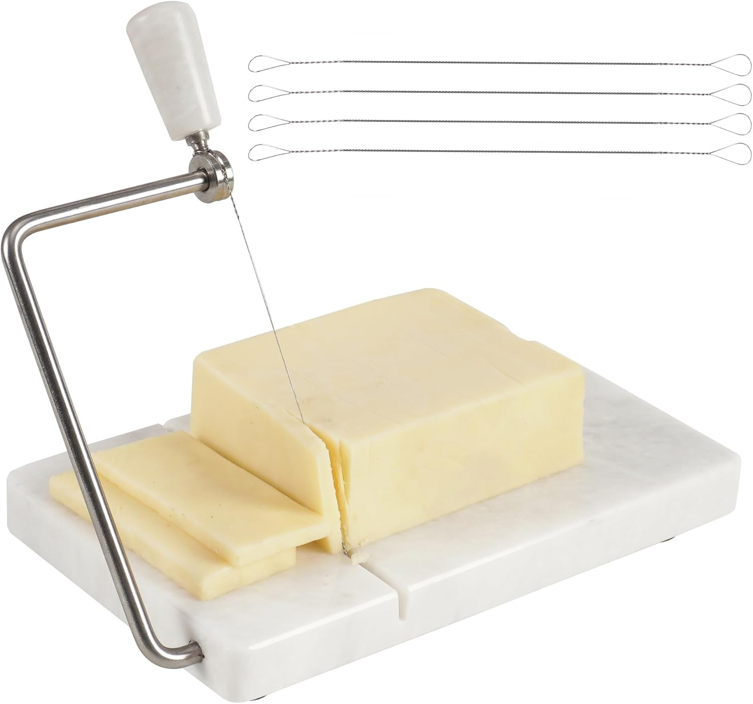 Radicaln Marble Cheese Slicer Marinara Kitchen Gadgets 8X5 Inches Handmade - Soft Food Slicer, Butter Cutter - Ideal Kitchen Tools for Cheese Slices