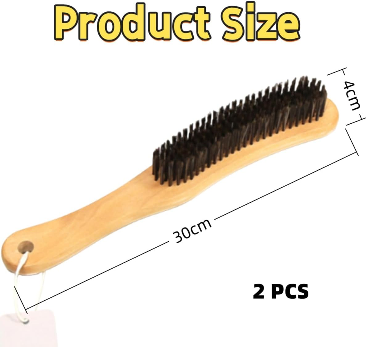 2 PCS Hat Brushs, Felt Cleaning Brush for Shoes,Clothes Brushs,Wooden Dust Removal Brush,Boar Bristle Lint Remove Pet Hair Dust Cowboy Hat,Suits, Cashmere, Suede image number 4