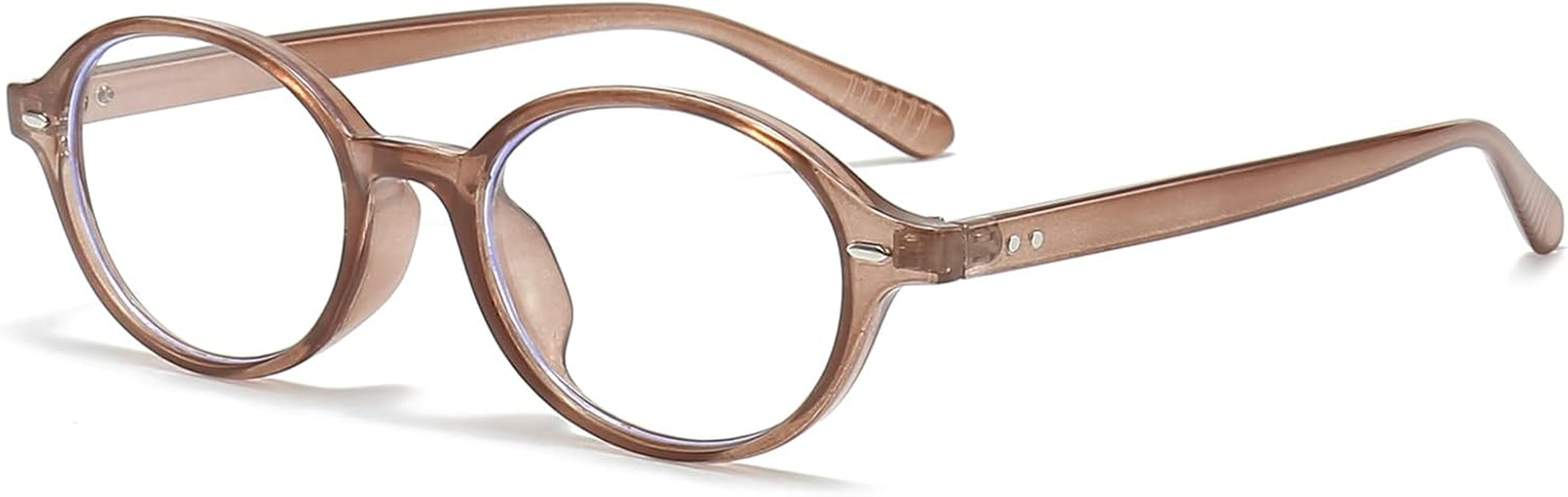 LJCZKA Oval Blue Light Glasses for Women Men round Computer Glasses Oval Frame anti Eyes Strain Headache for Reading Texting Gaming