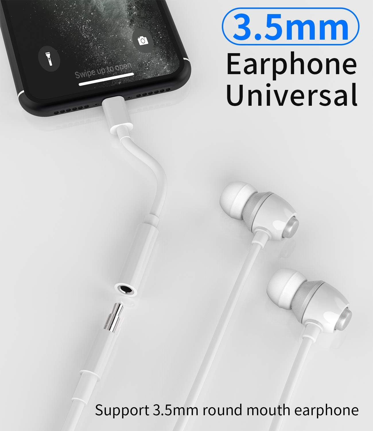 2Pack,Headphone Adapter Dongle to 3.5 Mm Jack Earphone Audio Aux Connector for Iphone 12/11/Xs/X/8/7/Pro/Xr/Se/Max/Plus Support All Ios Lightning Compatible with Ipad Car Music Accessories Headset